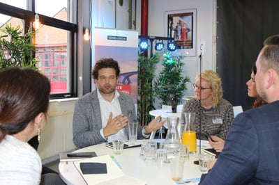 Digital Leaders in gesprek tijdens de Future of Food Chainge bijeenkomst 28 maart 2019 in de 3D Makers Zone 