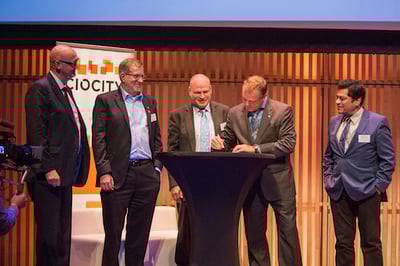 june 27 2016 - AMSTERDAM, Muziekgebouw aan het IJ - Cio City congres 2016. PHOTO: WIEBKE WILTING