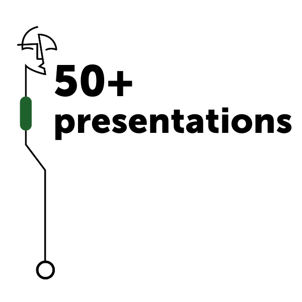 50+ PRESENTATIONS