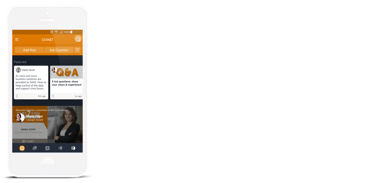CIONET App - Exclusive content