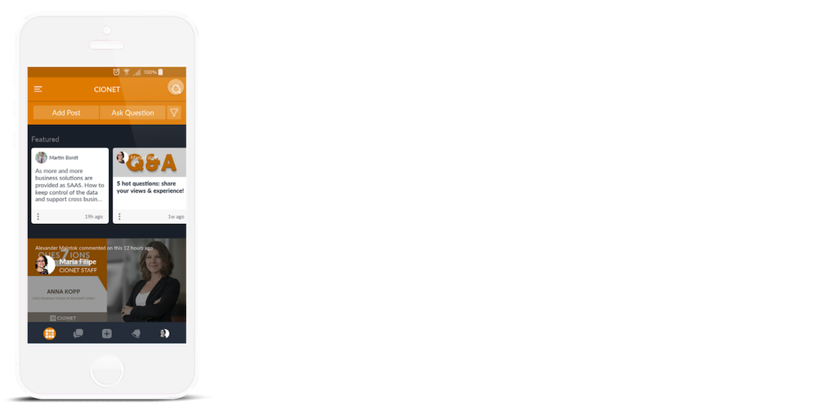 CIONET App - Exclusive content