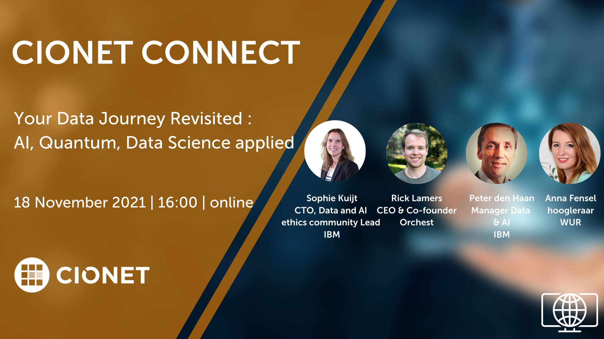 wazig Welvarend droog Replay CIONET CONNECT Netherlands web conference Your Data Journey  Revisited: AI and Data Science applied